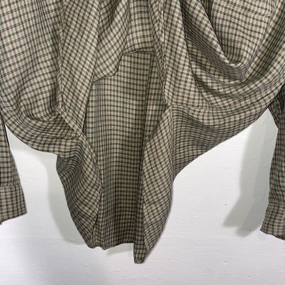 Vintage Burma Bibas Rayon Shirt Plaid Button Down Made in Hong Kong Soft 90s M/L - Picture 2 of 10